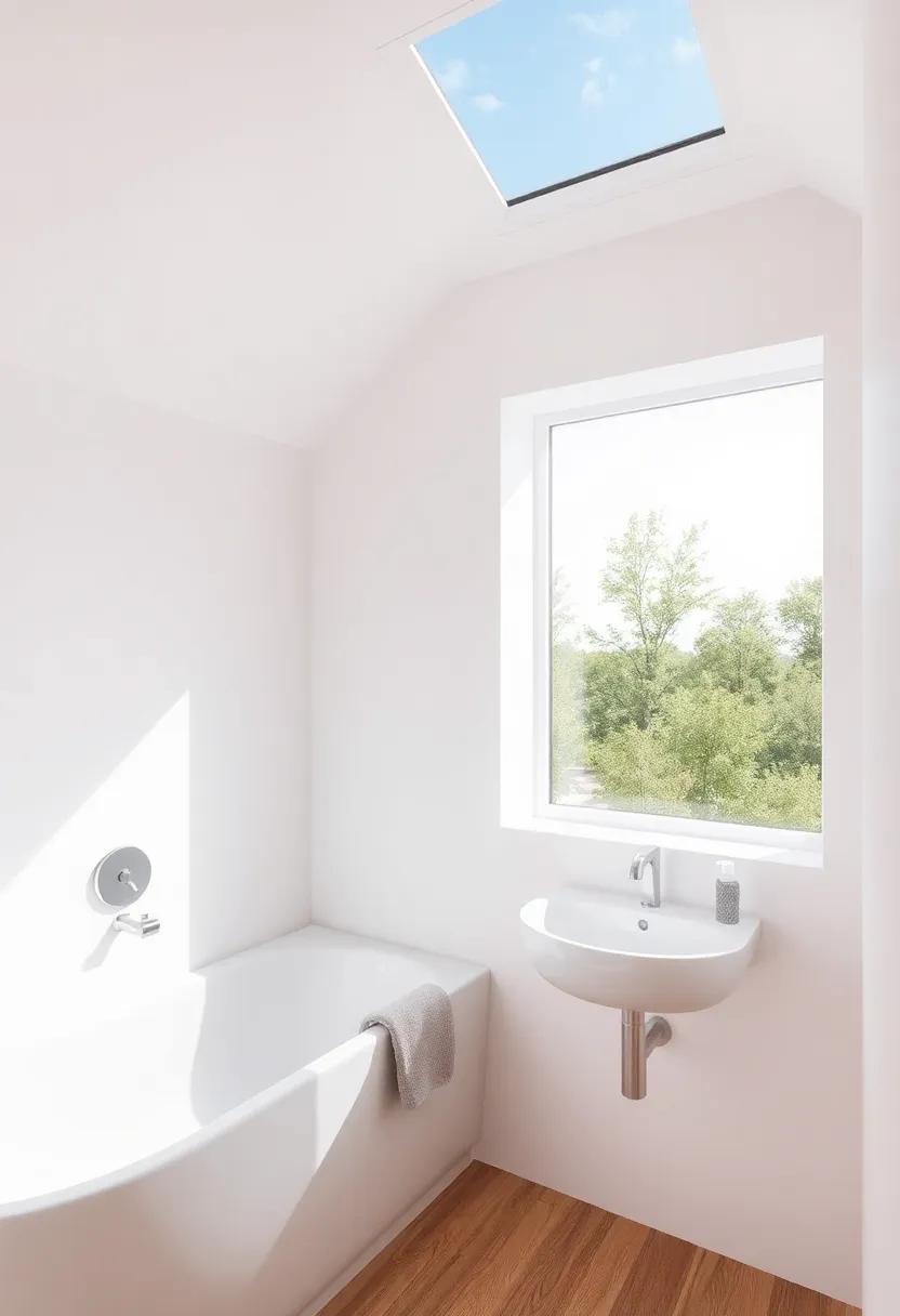 Skylight or Window: If possible, install​ a skylight ⁣or a larger window to bring in natural light and⁣ connect your bathroom to the changing landscape outside