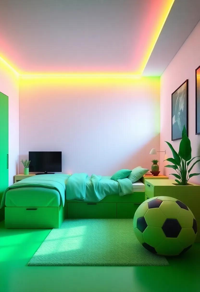 Creating a Sports-Inspired Room with Neon Green Highlights