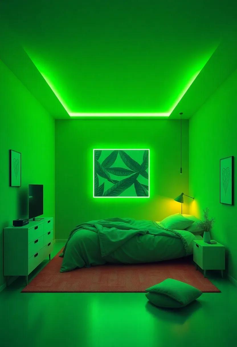 The future of Boys' Room Design: Neon ​Green and ‍Beyond