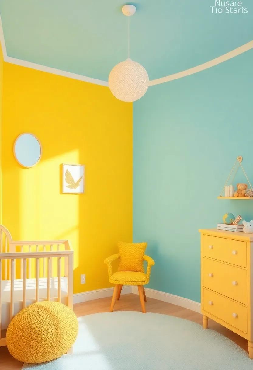 Energetic Sunshine yellow with ⁤Soothing Sky​ Blue‍ for Joyful⁤ Brightness