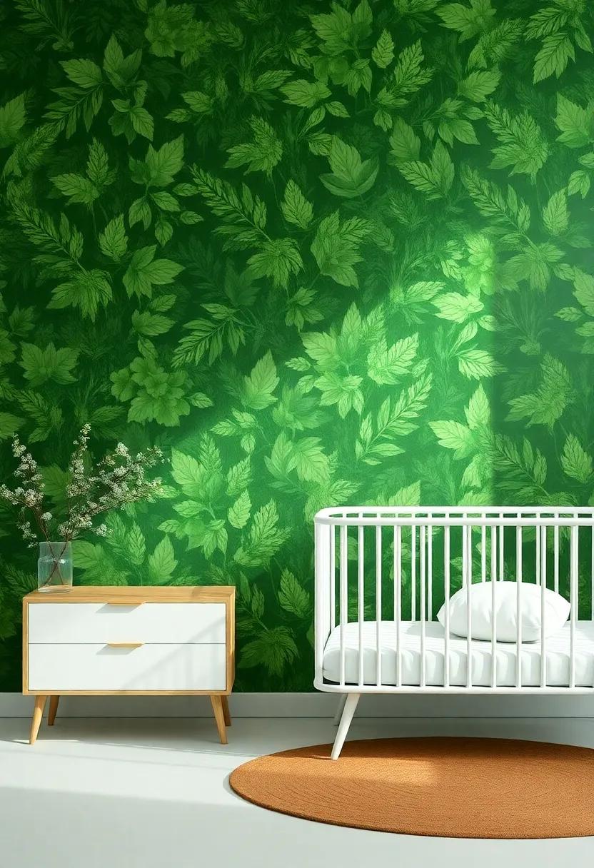 Lush ​Forest Green and Crisp White: Illuminating Nature’s Charm