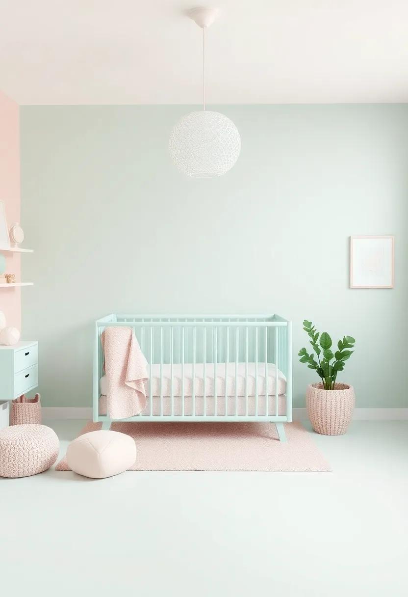 Whimsical Mint and blush:‍ Evoking​ Playfulness in a Dreamy Nursery