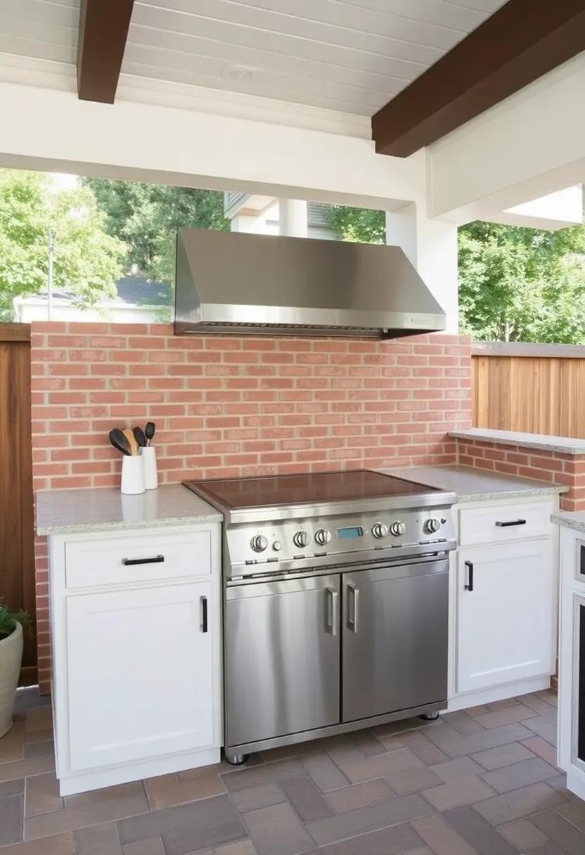 8) Brick Veneer: Incorporate a rustic touch with a brick veneer⁤ backsplash, providing a timeless look that enhances the authenticity‌ of your ⁢outdoor​ space