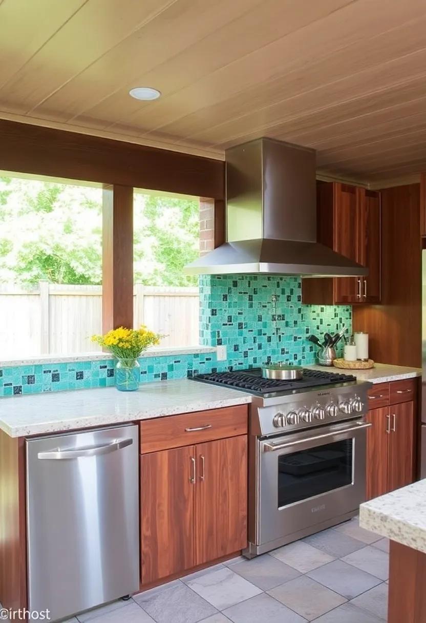 17) Recycled Glass: Opt for a‌ backsplash made ‌from recycled glass pieces, providing a stunning reflective quality while being eco-friendly and unique