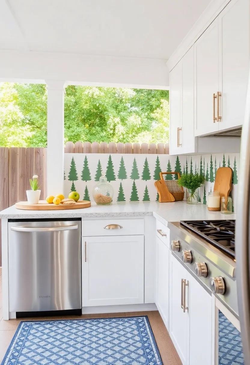 20) Vinyl Decals: Opt for removable vinyl decals for ‍a creative and customizable backsplash that can ​easily change⁣ with your‍ seasonal decor