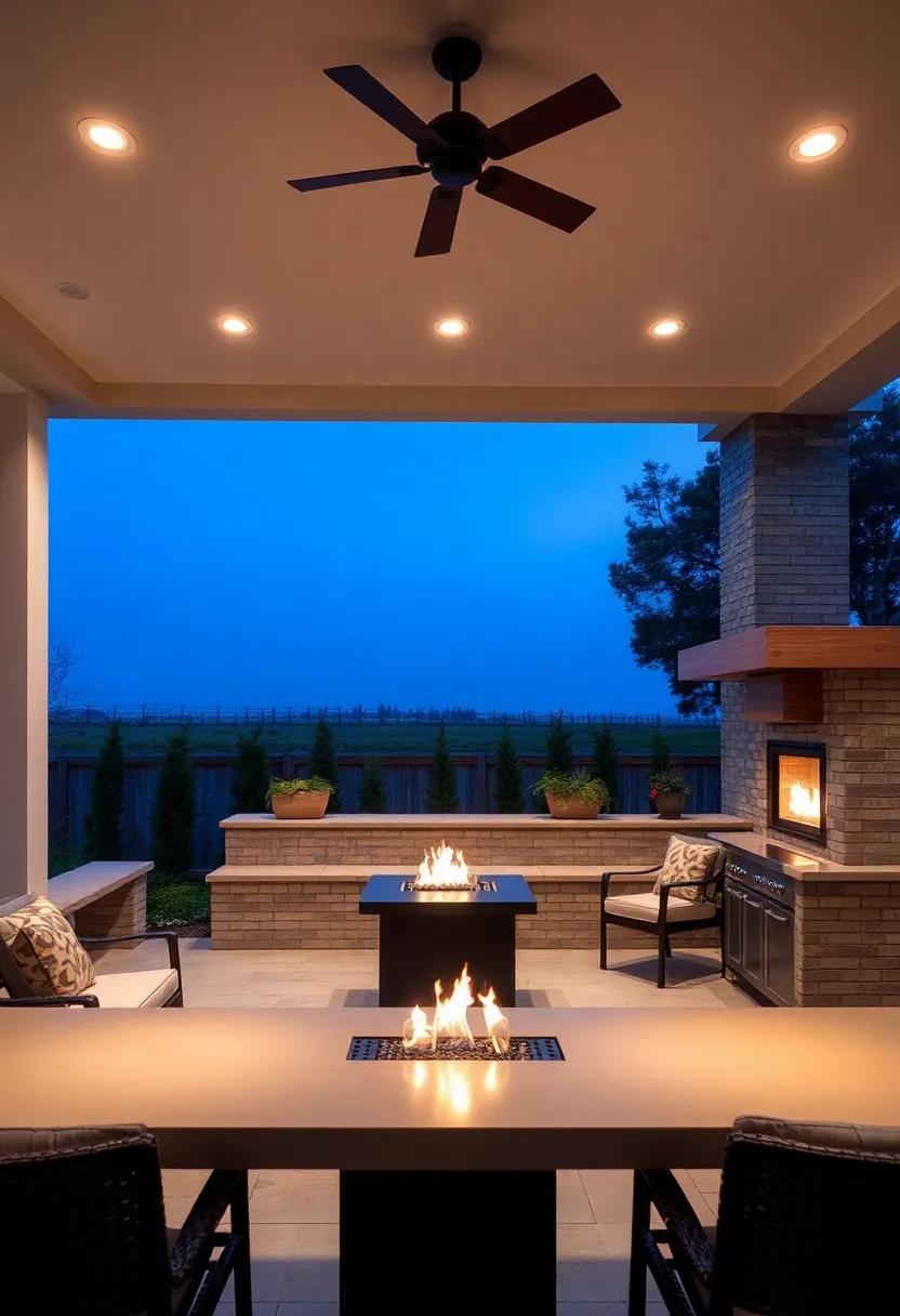 Creating Ambiance: The Role of Lighting around Your Outdoor Kitchen ​Fireplace