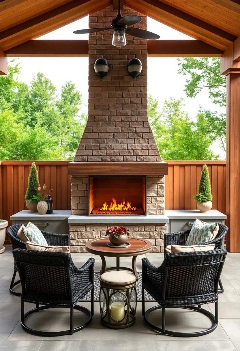Effortless ‍Entertaining: Multi-Functional Outdoor Kitchen Fireplace Ideas