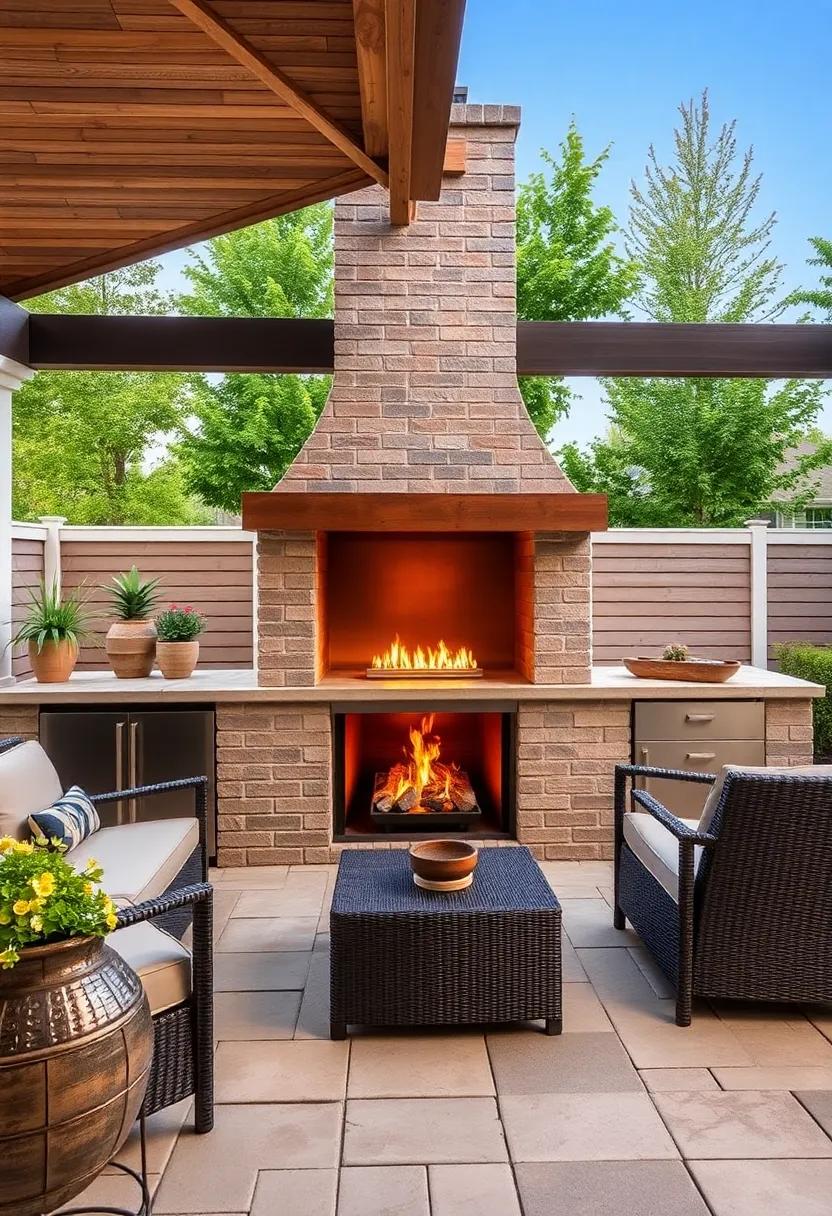 Maximizing Space: Compact Outdoor Kitchen Fireplaces for Smaller Yards