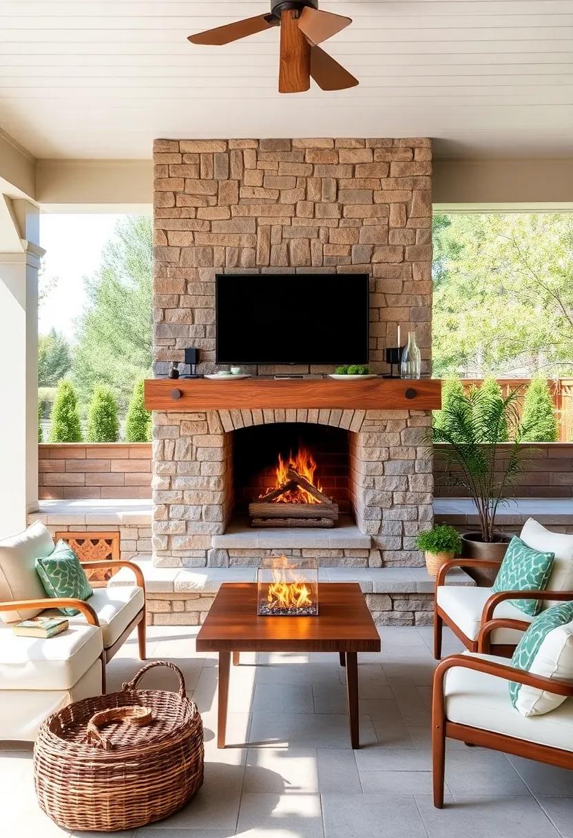 Rustic ‍Charm: Embrace Natural Materials in Your Outdoor Kitchen Fireplace