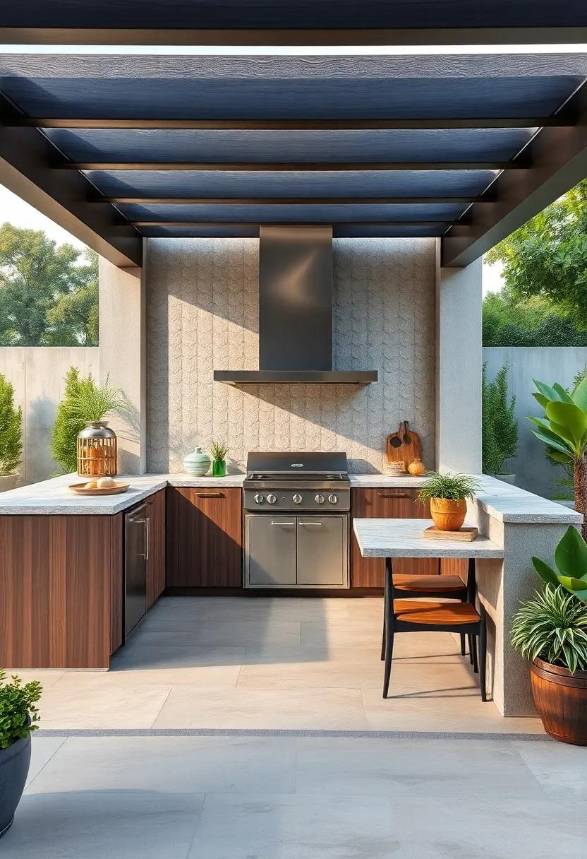 Unique Surface Materials That⁢ Bring ​Texture and Elegance to Outdoor Cooking ⁢Areas