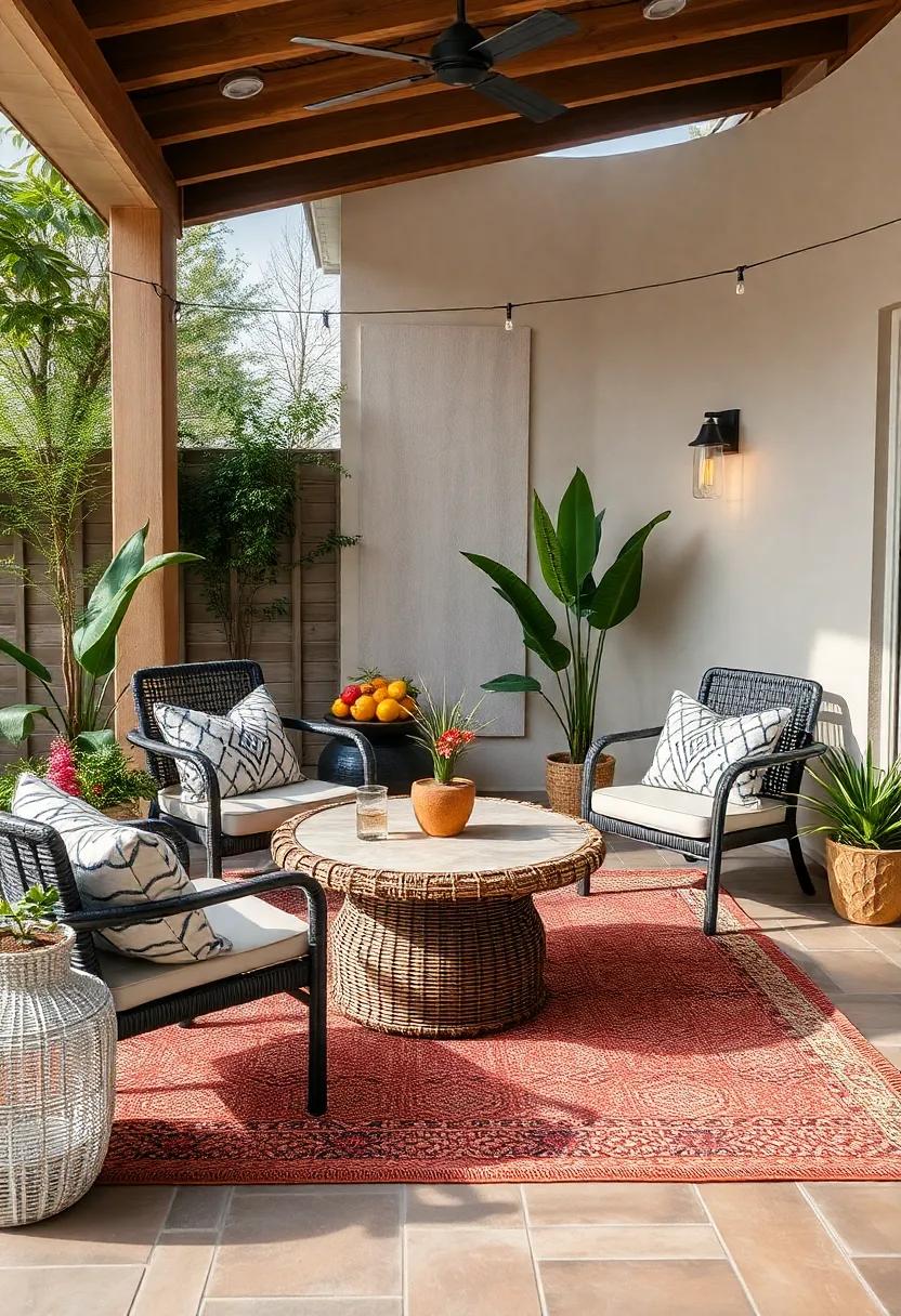 Add Textured Rugs for Enhanced Comfort ⁤and Sophistication in Your Outdoor Space