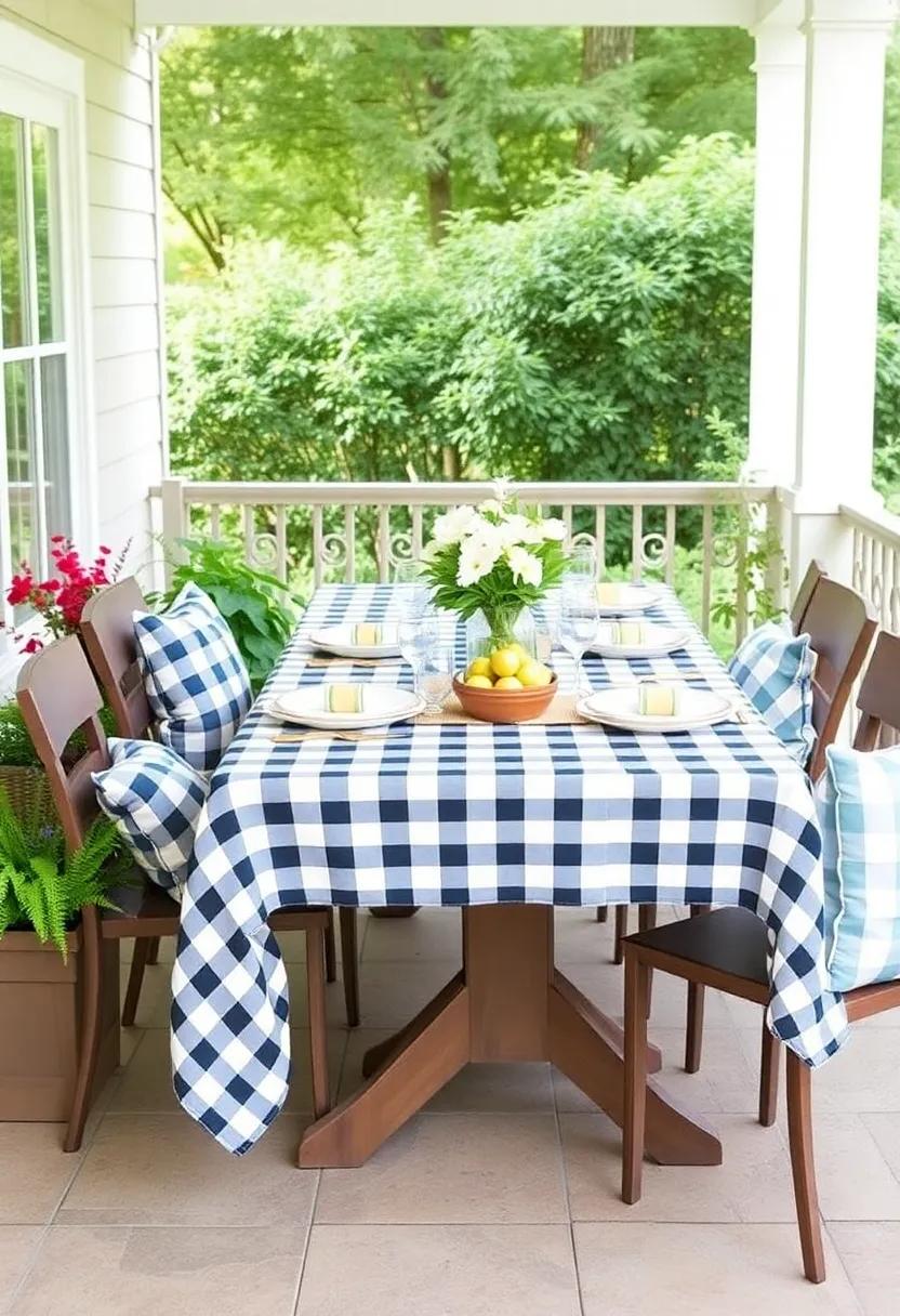 16) Checkered ​Designs:⁢ Go classic with checkered tablecloths, a perfect choice​ for casual barbecues and family feasts that ⁤exude warmth and nostalgia
