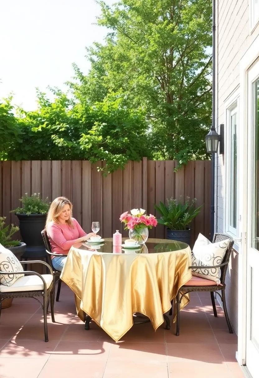 23) Reflective Surfaces: Shine bright with tablecloths featuring reflective⁢ surfaces‌ that catch the sun, creating​ a dazzling display during daytime​ meals