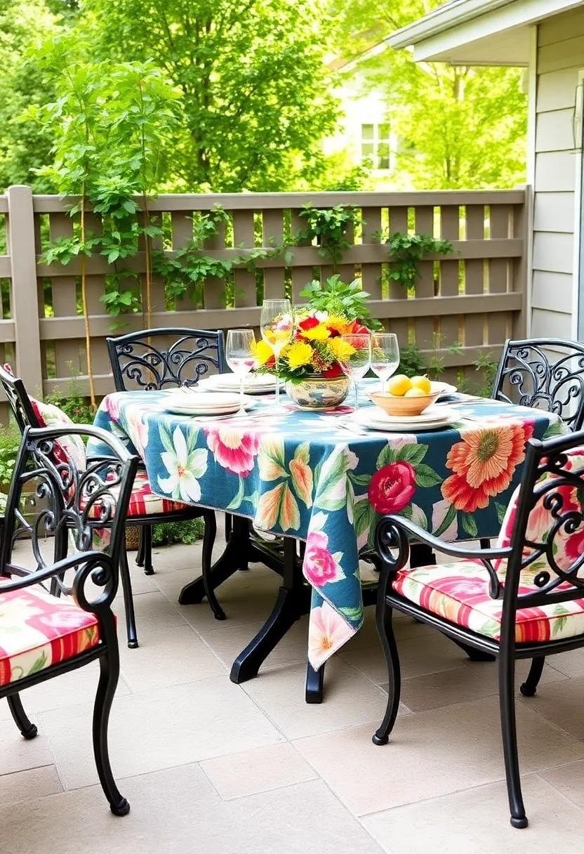 1)​ Vibrant Floral Patterns: Infuse ⁤your patio with life⁤ and color through vibrant floral tablecloths that embody the essence of nature
