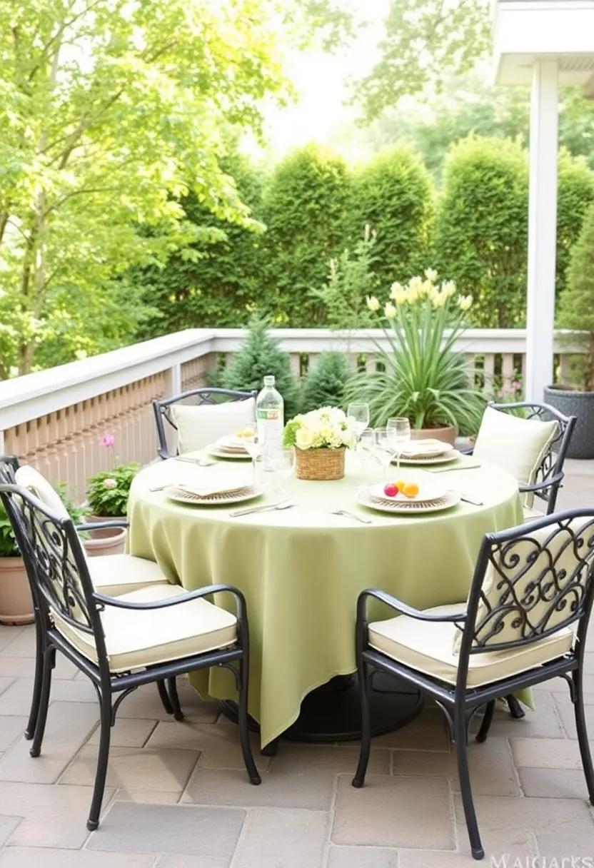 7) ‌Water-Resistant⁣ options: Choose durable, water-resistant tablecloths⁢ that can ‌withstand the elements while ‍maintaining their ‌stunning appearance