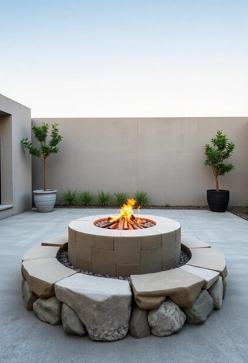 Urban Cement and Stone‍ Mix: ‍Achieve an industrial chic ​look by ‌mixing smooth concrete with textured stones for contrast