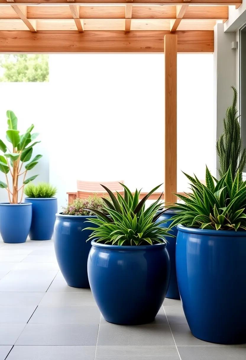 Create a Coastal Vibe ‍with Nautical-Themed Large⁣ Planters