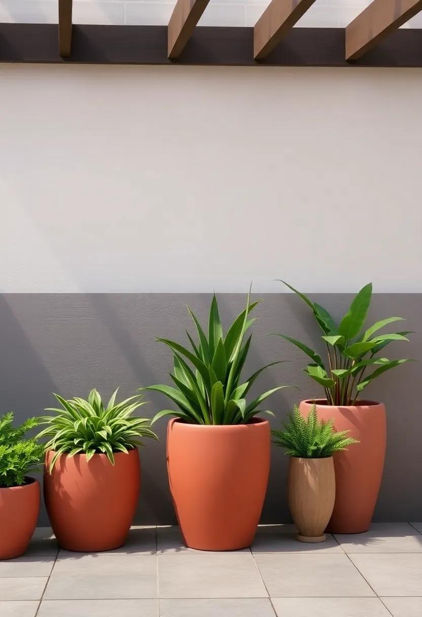 Layered Textures and Colors: ⁢Designing with a Palette of Planter Options