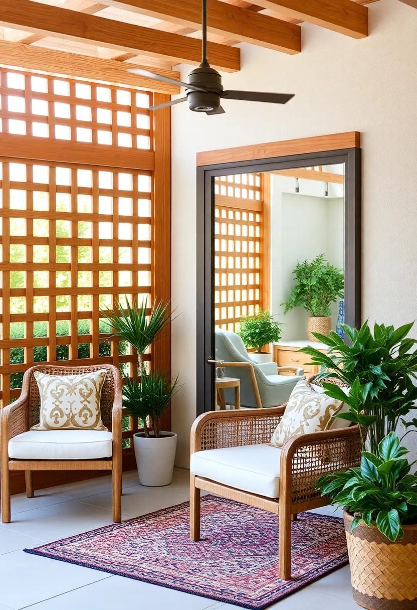 Lattice Mirrors: Incorporate mirrors into‌ your​ lattice design to‍ reflect light and⁢ create the ‌illusion⁤ of a larger space,⁤ while also maintaining necessary privacy