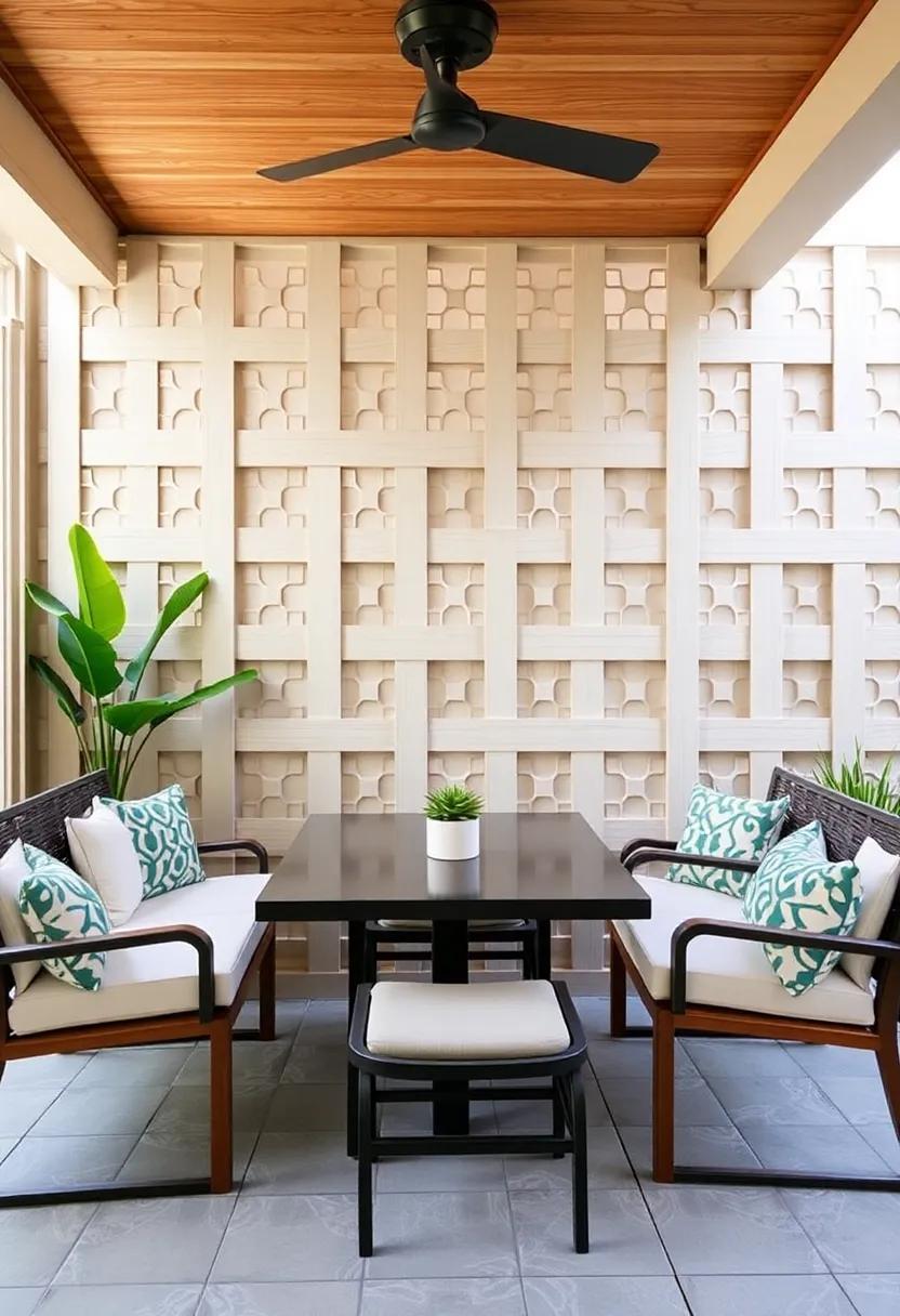 Modern ⁣geometric⁢ Patterns: Opt for sleek, contemporary lattice designs featuring bold⁤ geometric shapes to‌ elevate your ⁤patio's aesthetic while ⁣ensuring privacy