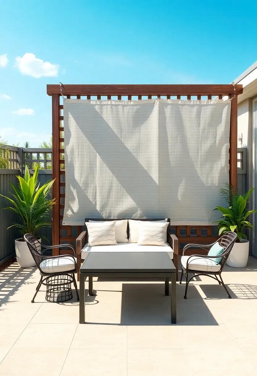 Windswept Canvas: Use a lattice design that⁢ incorporates fabric for flexibility, allowing you ⁣to block wind while maintaining an⁢ airy⁣ feel on your⁣ patio