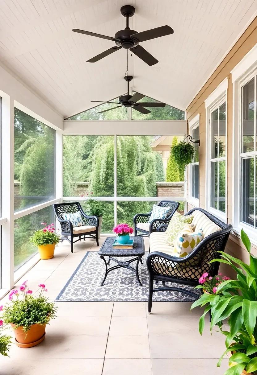 Adding Colorful⁢ Accessories to Brighten Up your Screened Porch Decor