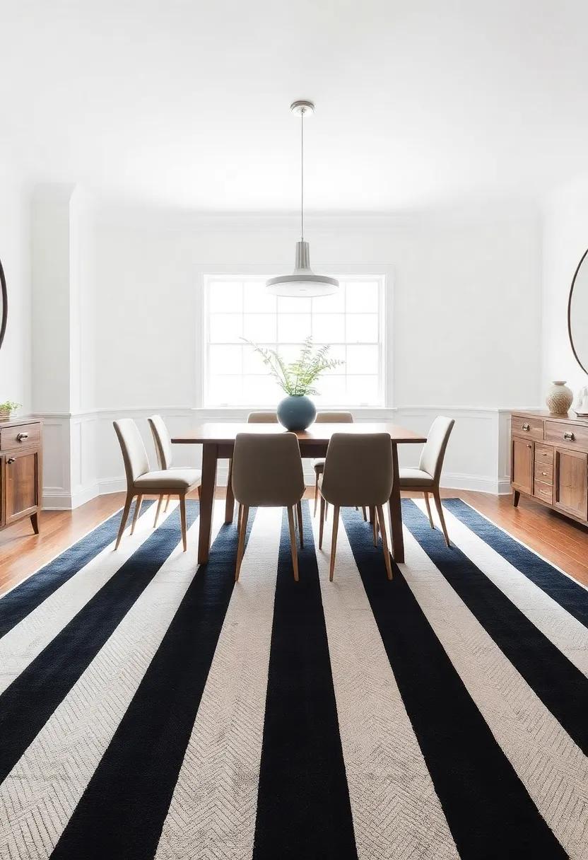 Timeless Classics: Striped ‌Rugs That ⁤Complement Any Dining ⁤Room