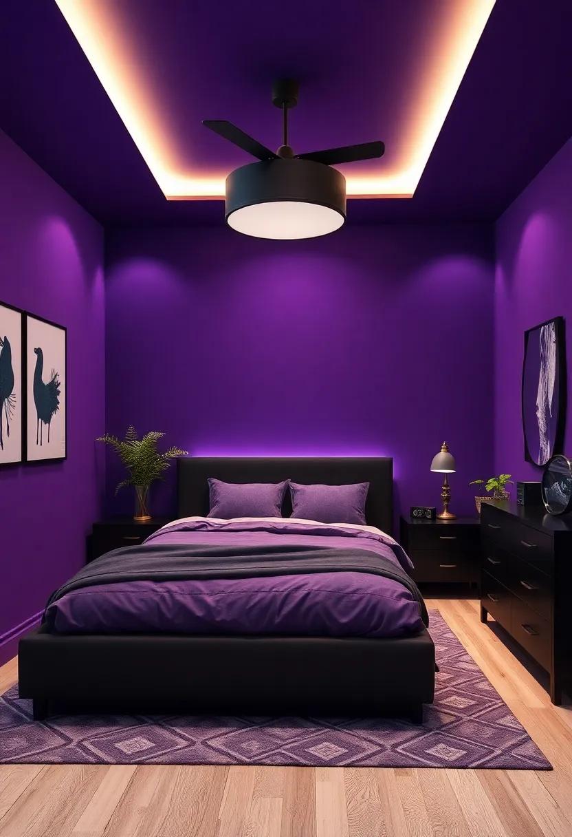 Unveiling ‌the ‌Vision: The ⁣Allure of Purple and Black in Teen Room Design