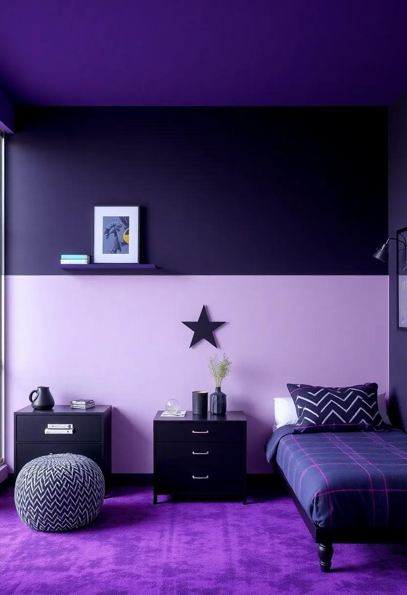 Innovative ⁤Décor Accents: attention-Grabbing Accessories in Purple and Black