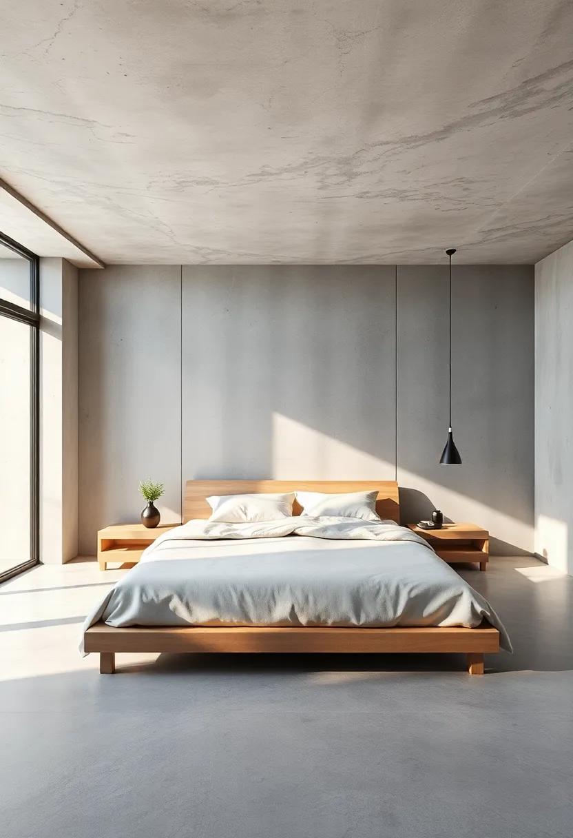 Embracing the Beauty of Exposed Concrete in Bedroom Design