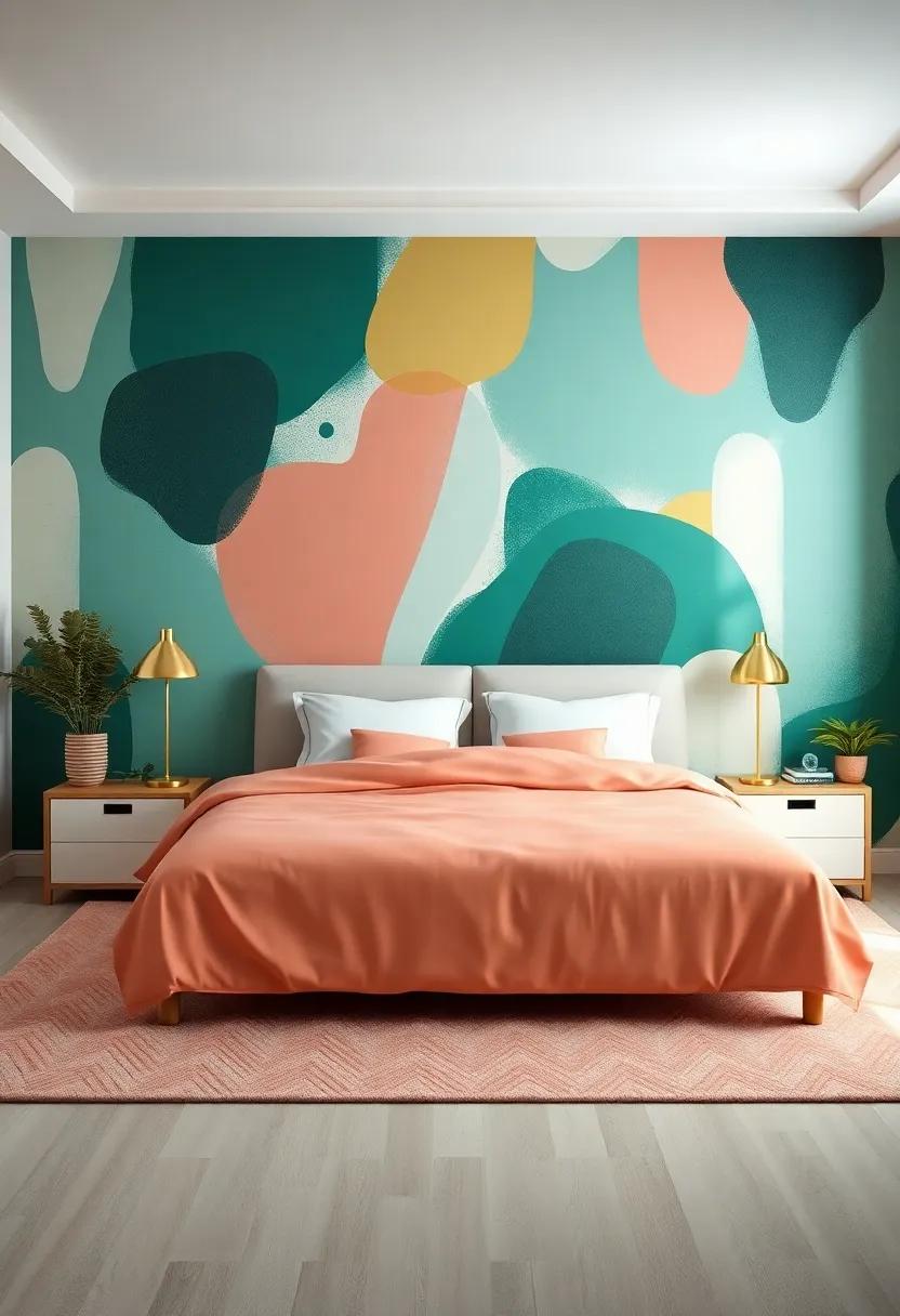 Transform⁣ Your Bedroom Into a Retro Wonderland with Bold Abstract Wallpaper Designs