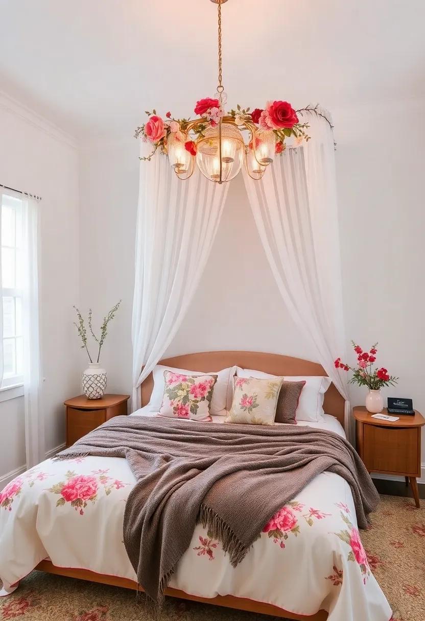Unique Bed Canopies:‌ Install a floral canopy over your bed for a dreamy, ethereal look that harkens back to‌ vintage aesthetics