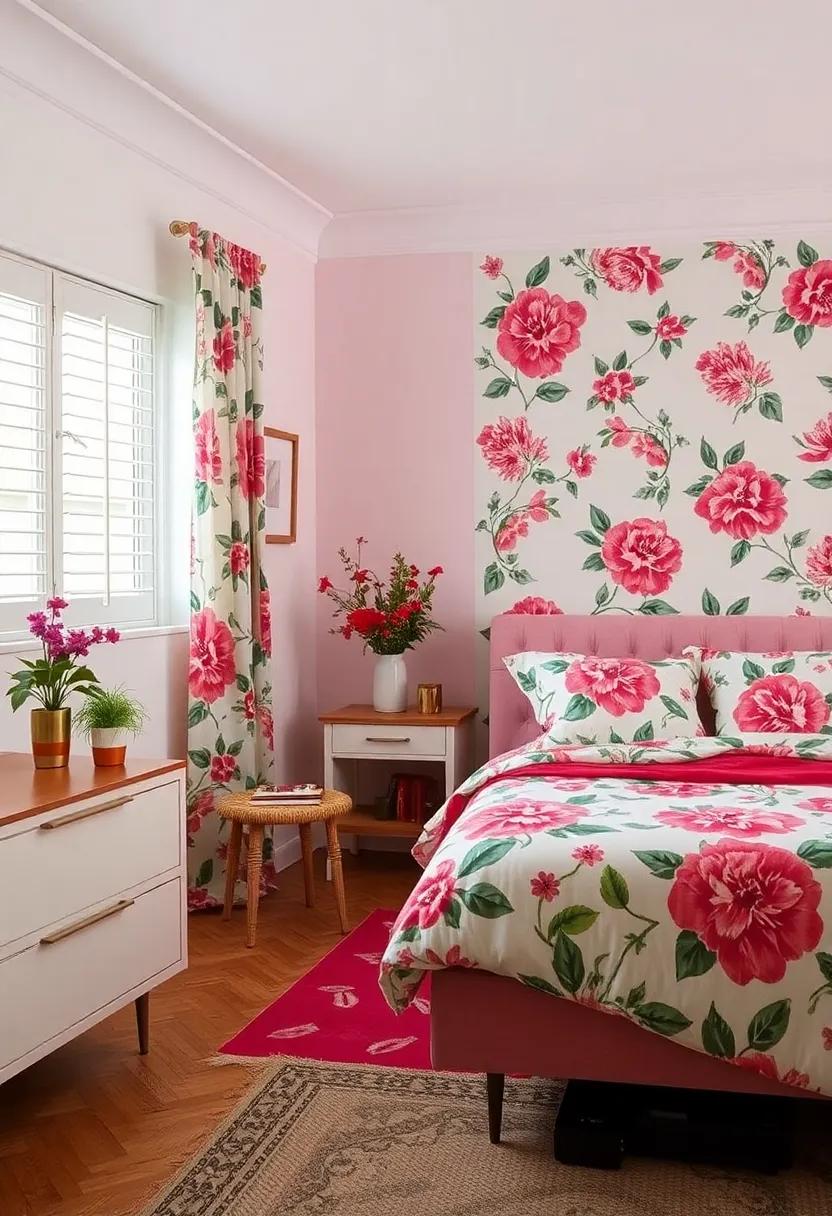 Pattern Mixing: Boldly mix floral textiles with geometric or striped patterns to create a truly⁤ eclectic and unique retro bedroom vibe