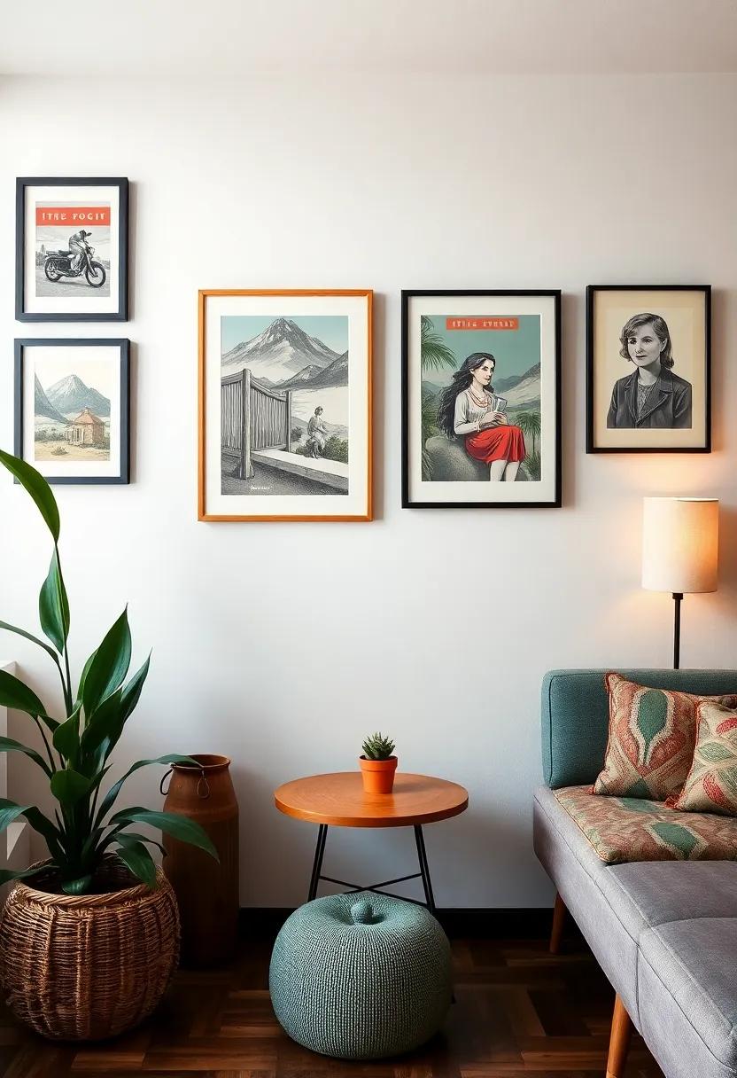 Crafting a Cozy Corner with Framed Vintage Illustrations