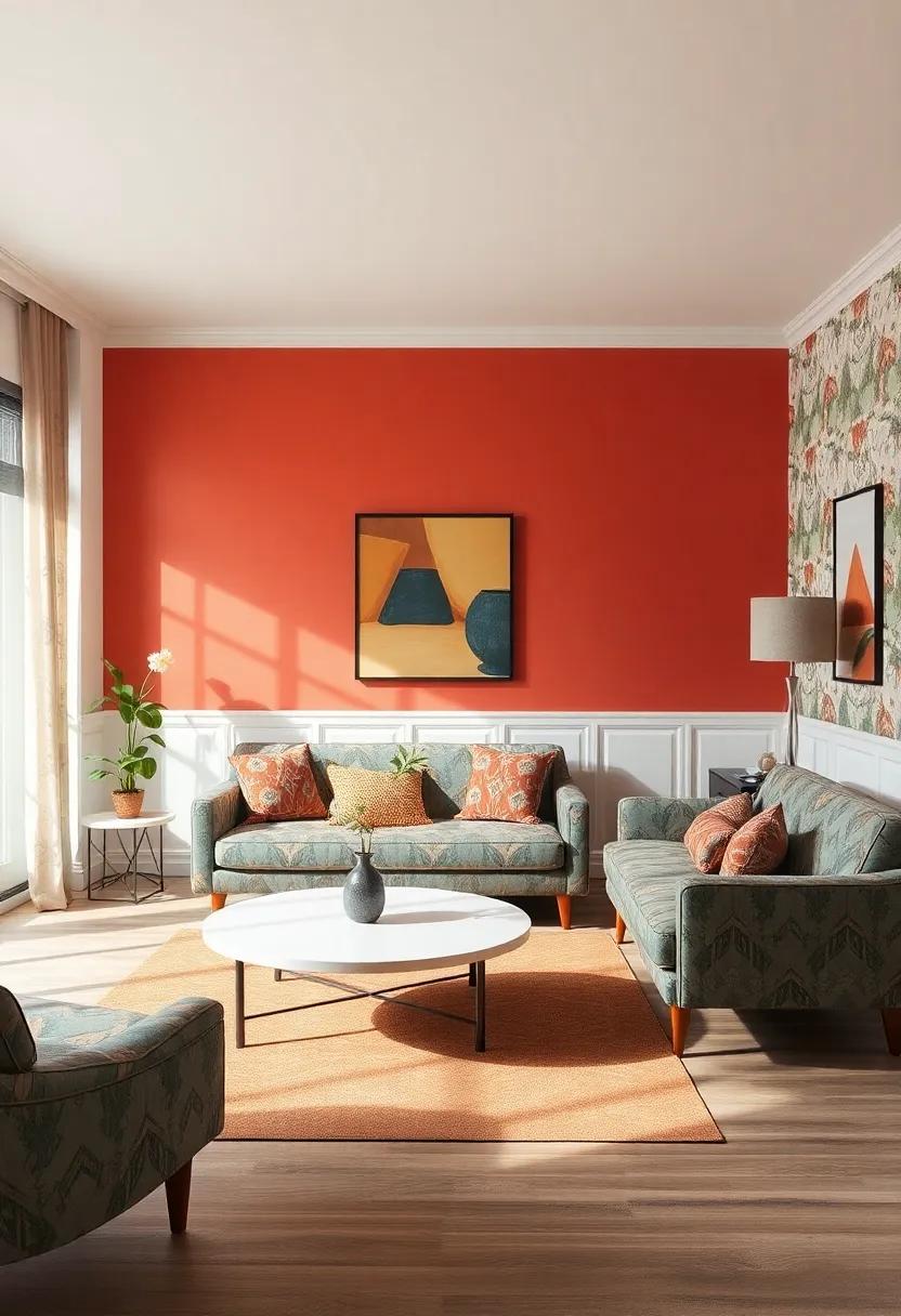 Integrating playful Patterns ⁣and ⁣Prints ⁢in Your​ Retro Living⁤ Room Decor