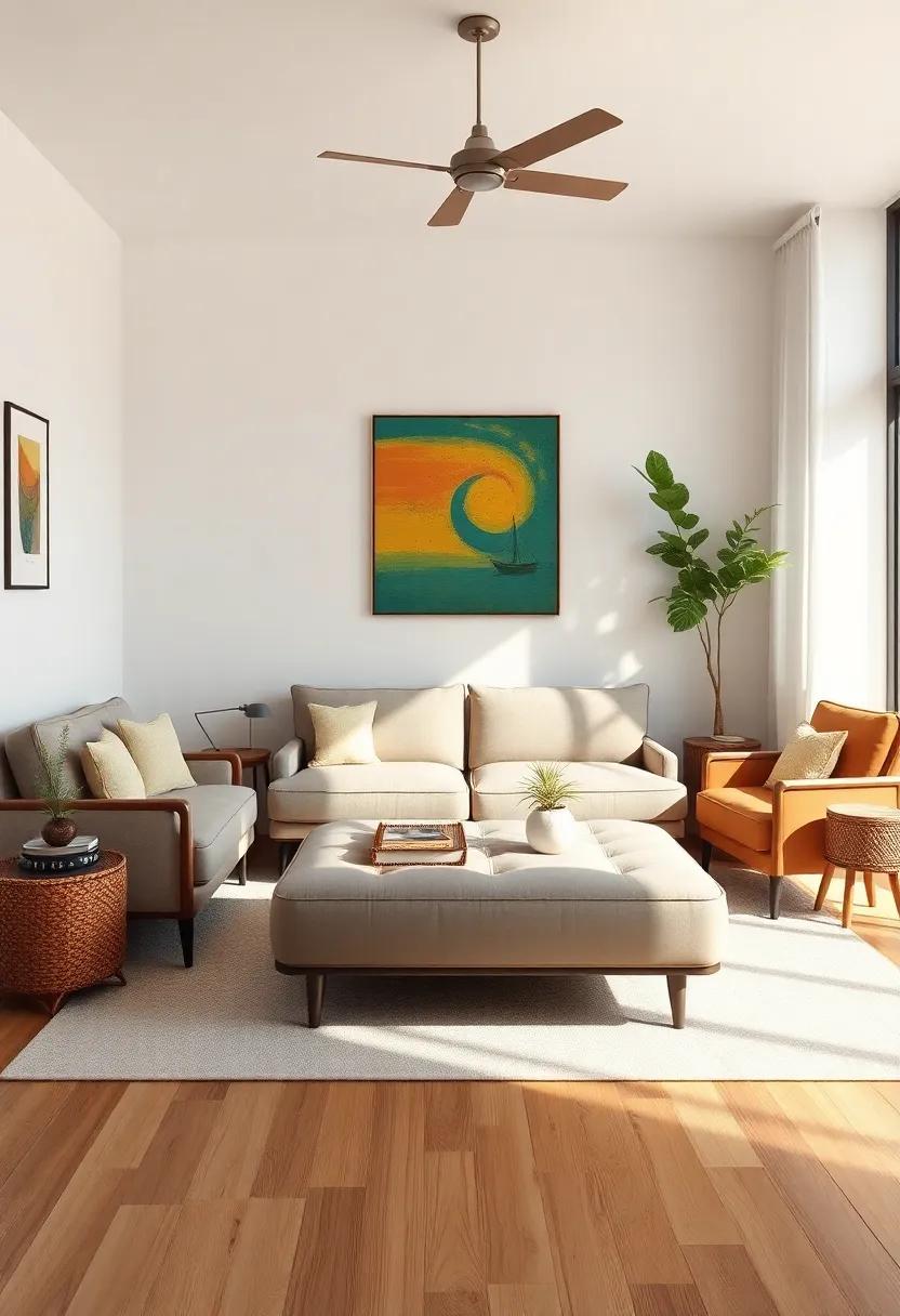 Exploring Retro-Inspired Ottomans as Functional Art Pieces