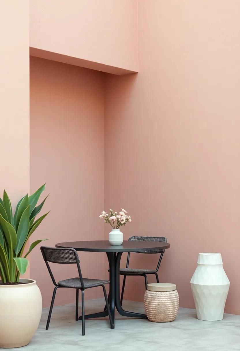 Elevating Outdoor Spaces with Dusty Rose and Warm​ Taupe Elements