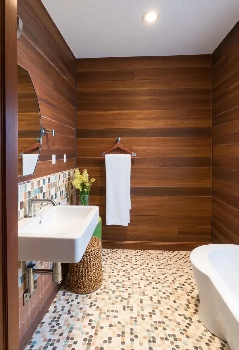 22) Rustic Wall⁢ Paneling:⁤ Consider ‍adding wood paneling to one ‍or more walls as a warm backdrop that beautifully⁢ contrasts with your colorful mosaic tiles