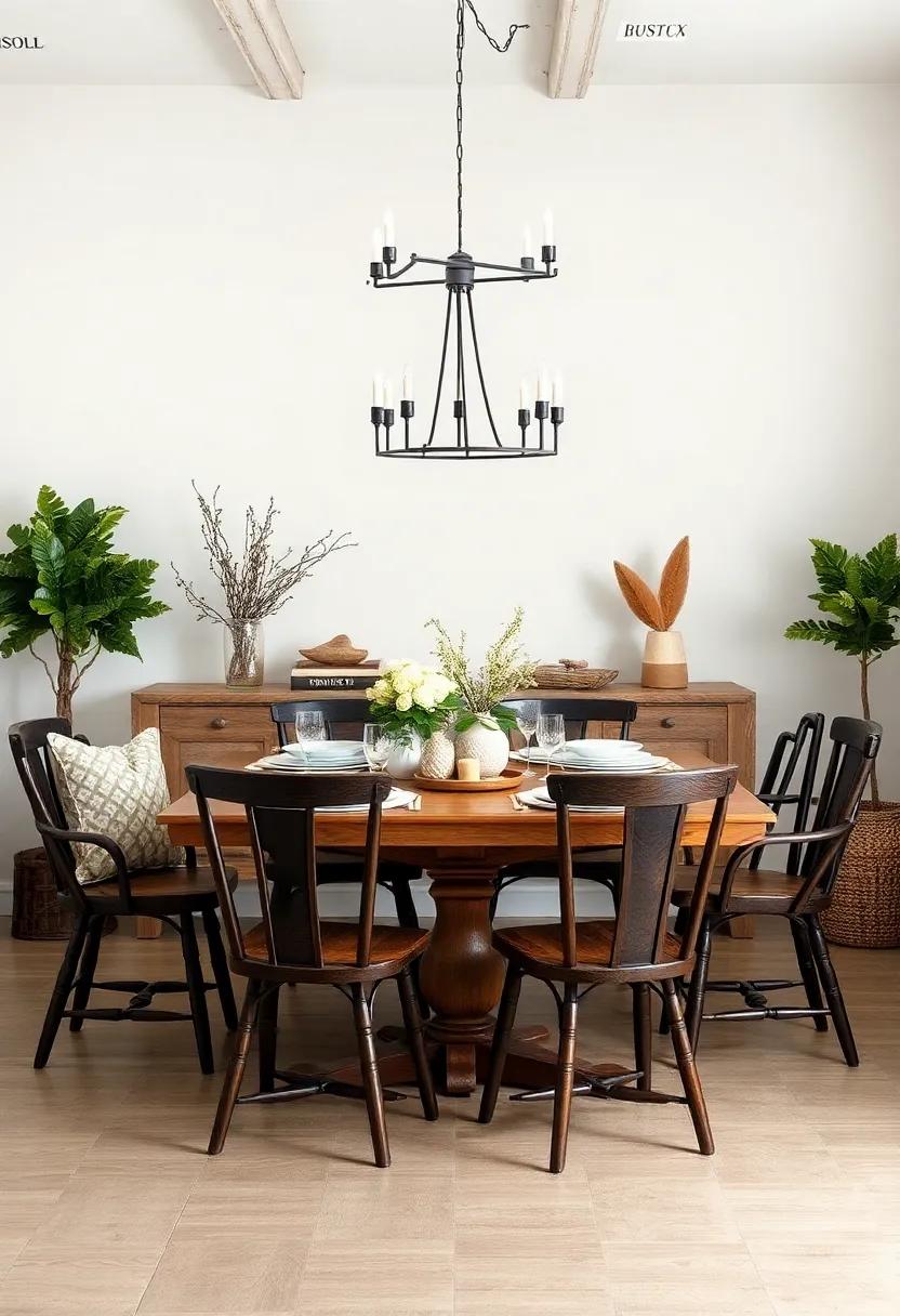 Creating ​a Rustic⁢ Dining Atmosphere with ⁢Seasonal Decor Themes