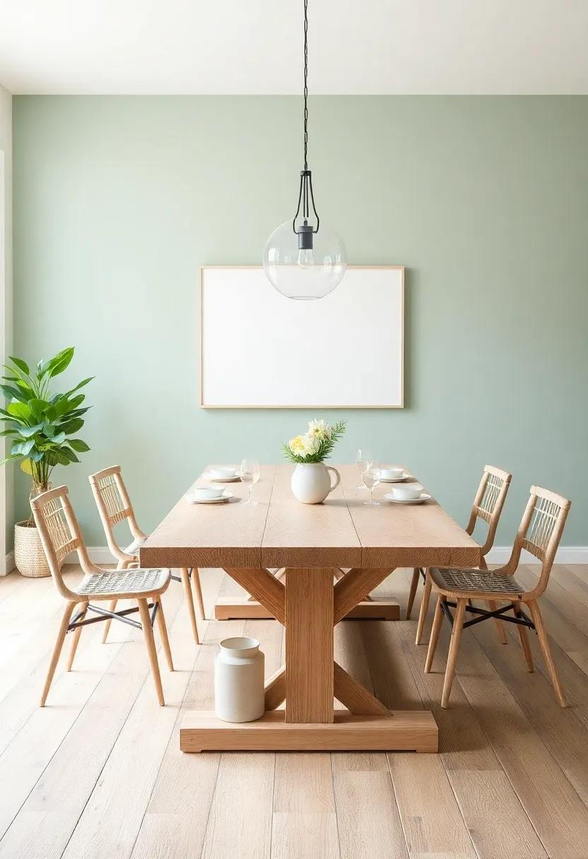 Bright ⁤and Airy: Opt for a light-stained wood table that keeps the space feeling open, with a rustic touch that ‌doesn’t overwhelm the room