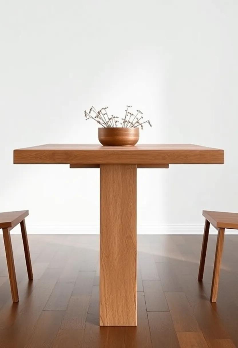 Contemporary Rustic: Blend modern design with rustic elements ​by ⁣choosing ⁣a streamlined table with visible‍ knots and saw‍ marks for an elegant yet cozy feel