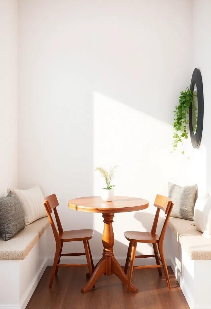 cozy Corner:⁢ Incorporate a small round wooden table in ‍a nook to create an ⁣intimate setting‌ ideal for​ casual meals and coffee chats