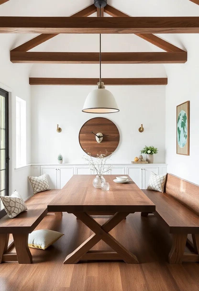 Extended Family Style: Opt for‍ a farm-style table ‌with built-in​ benches to ‍encourage communal dining and gather ‍family and friends around with ease