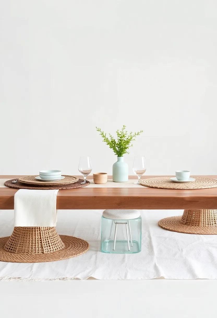 Layered Textures: Pair your rustic table with a mix of‍ textiles, such as⁢ linen tablecloths and woven placemats, to⁤ create a cozy and‌ layered dining scene
