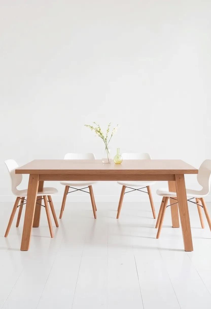 Scandinavian ‌Simplicity: ‍Embrace a ​minimalist approach with sleek, light-colored wood tables that still provide that cozy, homey vibe