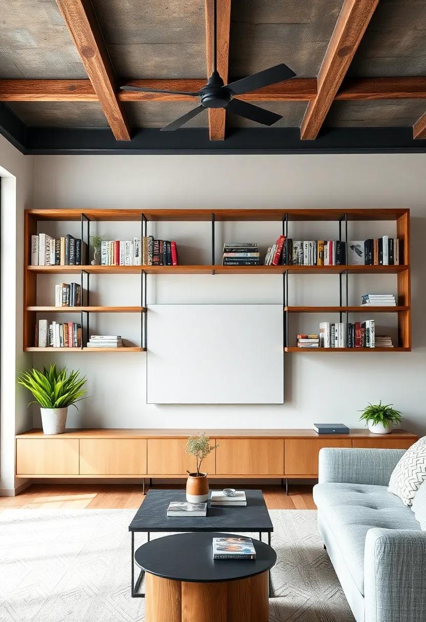 Open-Frame Bookshelves: use minimalistic, open-frame bookshelves‌ to keep the sight‍ lines‍ clear while displaying your favorite reads