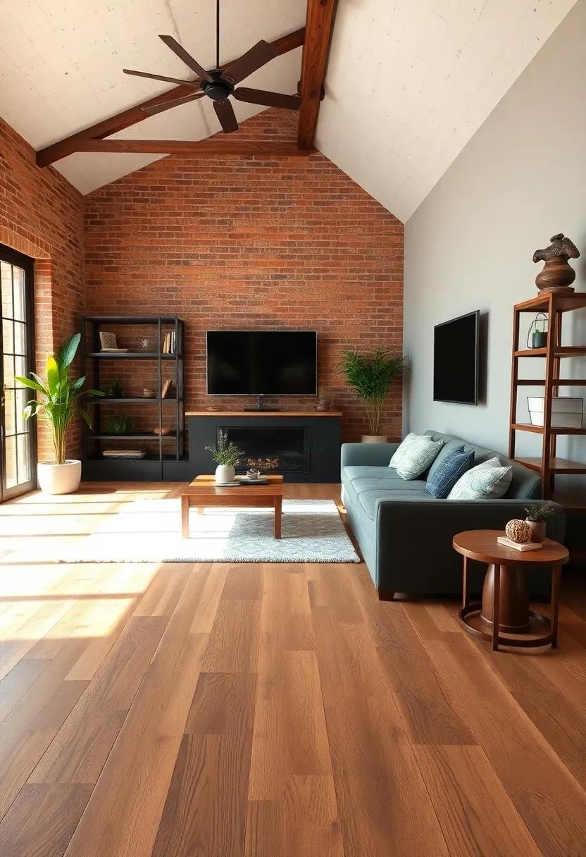 Hardwood Flooring: Select wide-plank wood flooring⁣ that brings a rustic touch,complementing the‌ industrial vibe perfectly