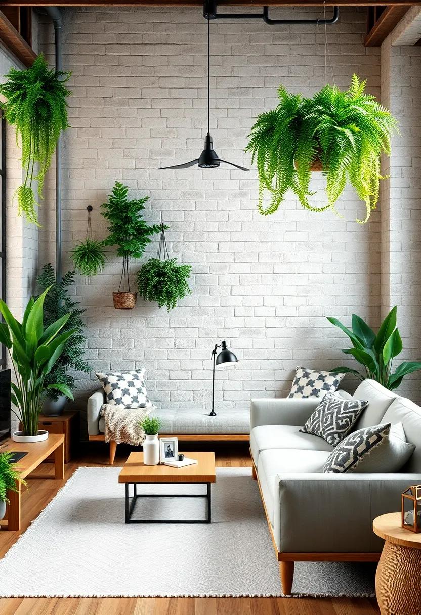 Greenery and Plants: Incorporate potted plants or hanging ferns to introduce life and color in contrast‍ to the⁣ hard surfaces