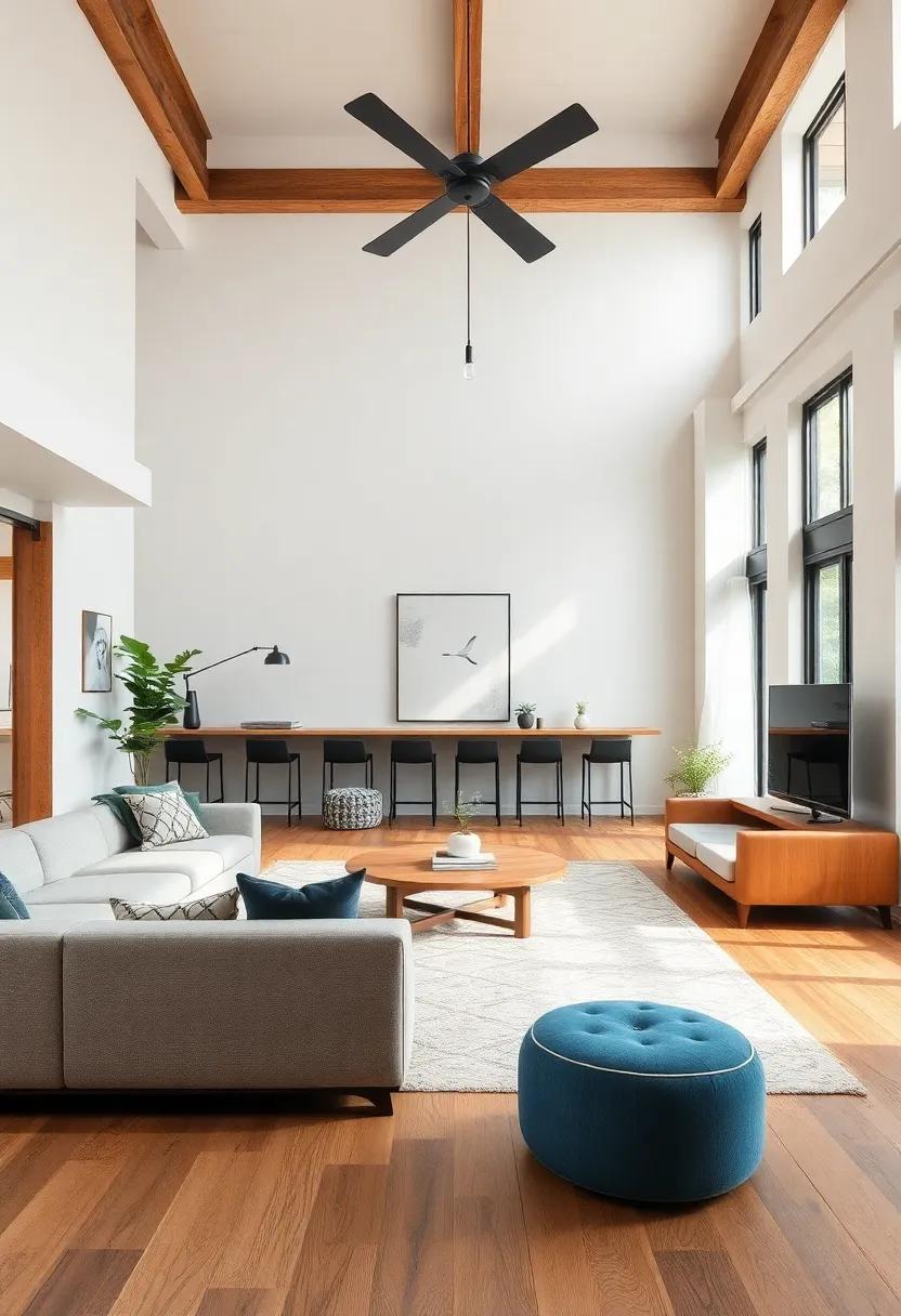 Open Space Layout: Emphasize spaciousness with an open floor plan that encourages easy movement and breathability