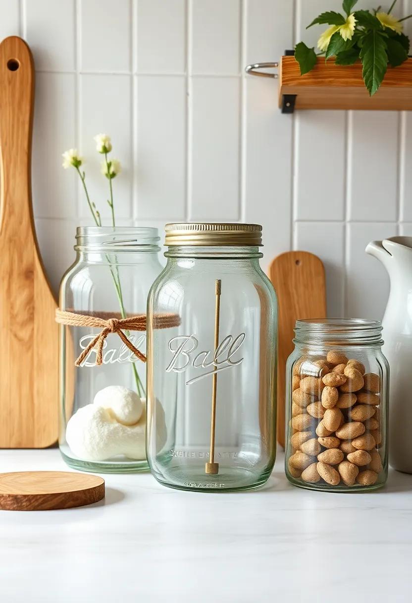 Transform with Classic Mason Jars and Vintage containers for a Country Feel